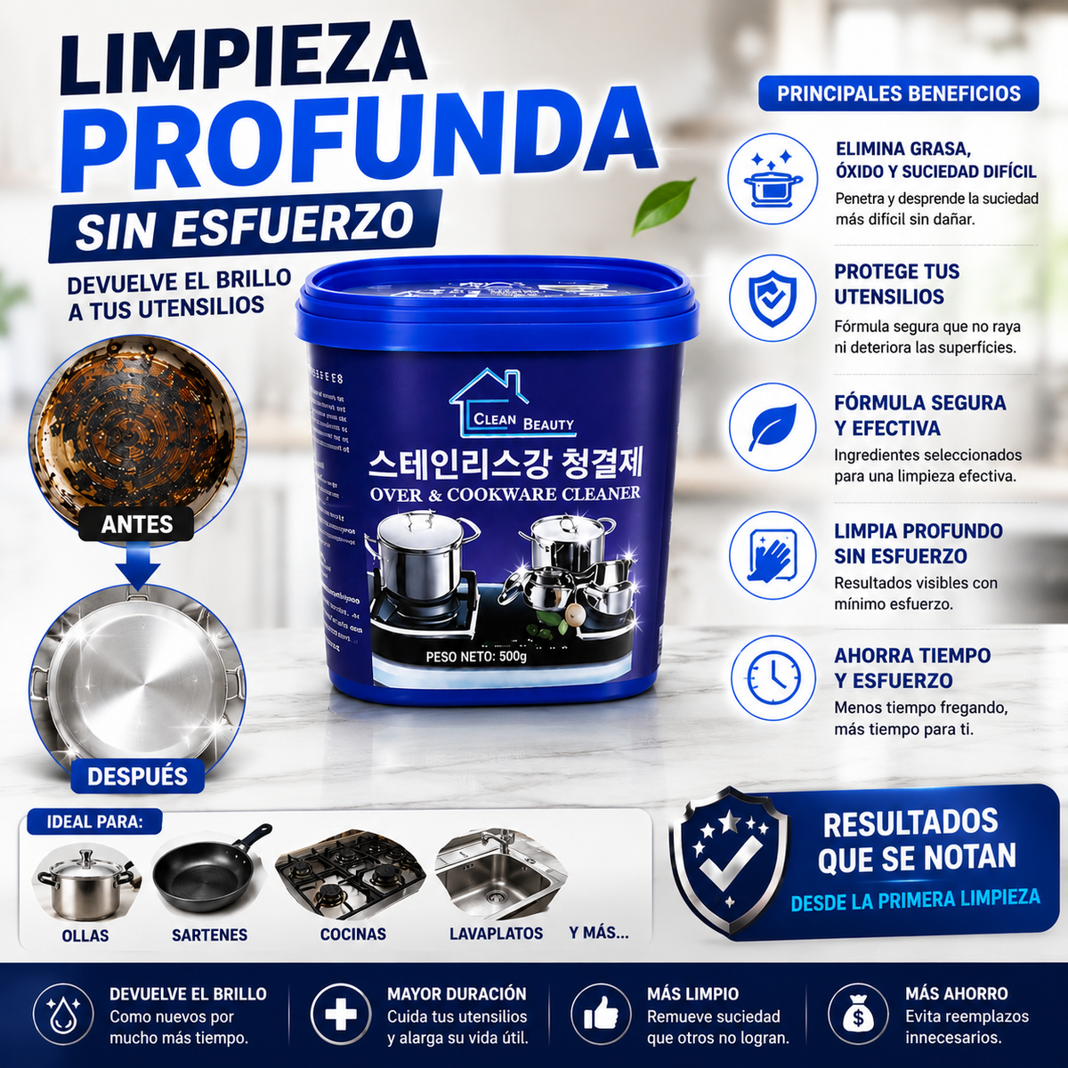T - PASTA AZUL ANTI GRASA DE OLLA