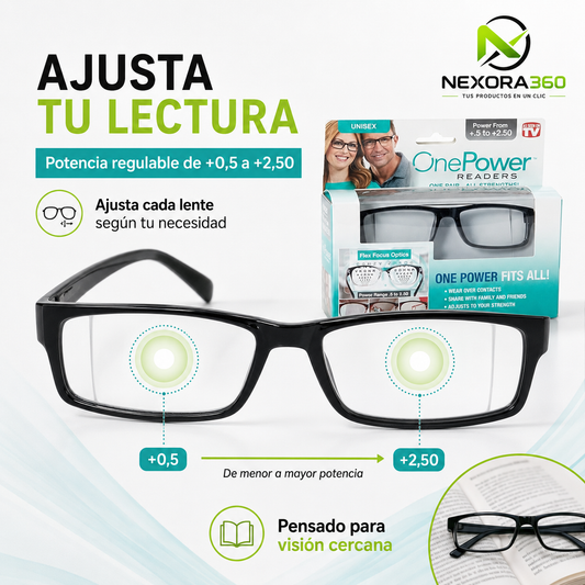 Lentes Lectores Ajustables One Power™ +0,5 a +2,50 – Unisex