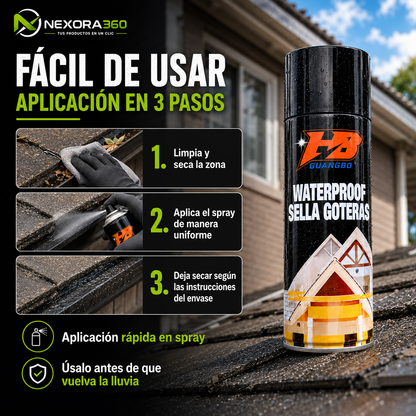 Spray Sella Goteras y Filtraciones de Agua por Lluvias