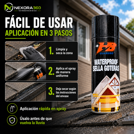 Spray Sella Goteras y Filtraciones de Agua por Lluvias