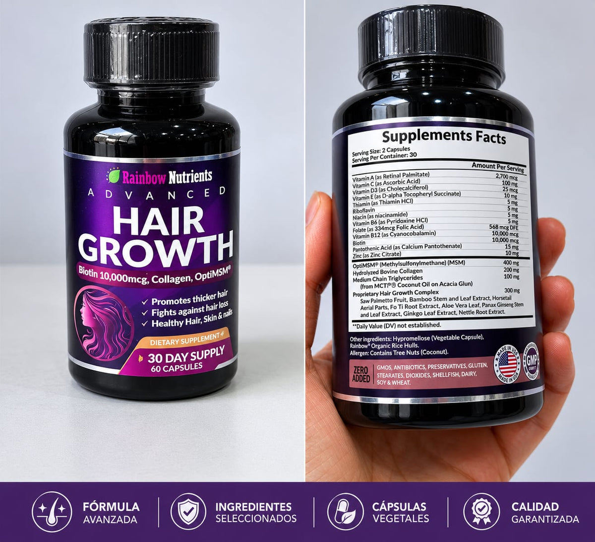 HAIR GROWTH FORCE (Cabello, piel y uñas)
