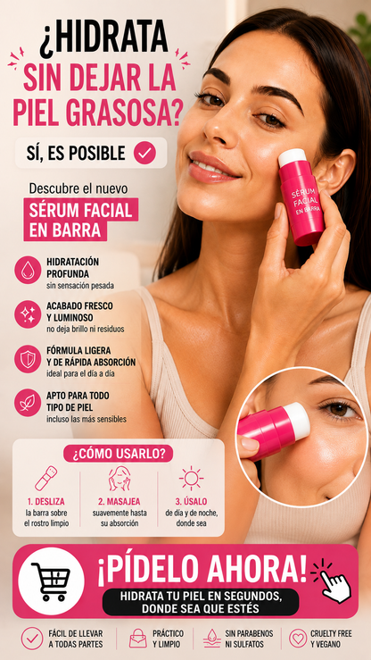 SÉRUM FACIAL EN BARRA HIDRATANTE Y REFRESCANTE