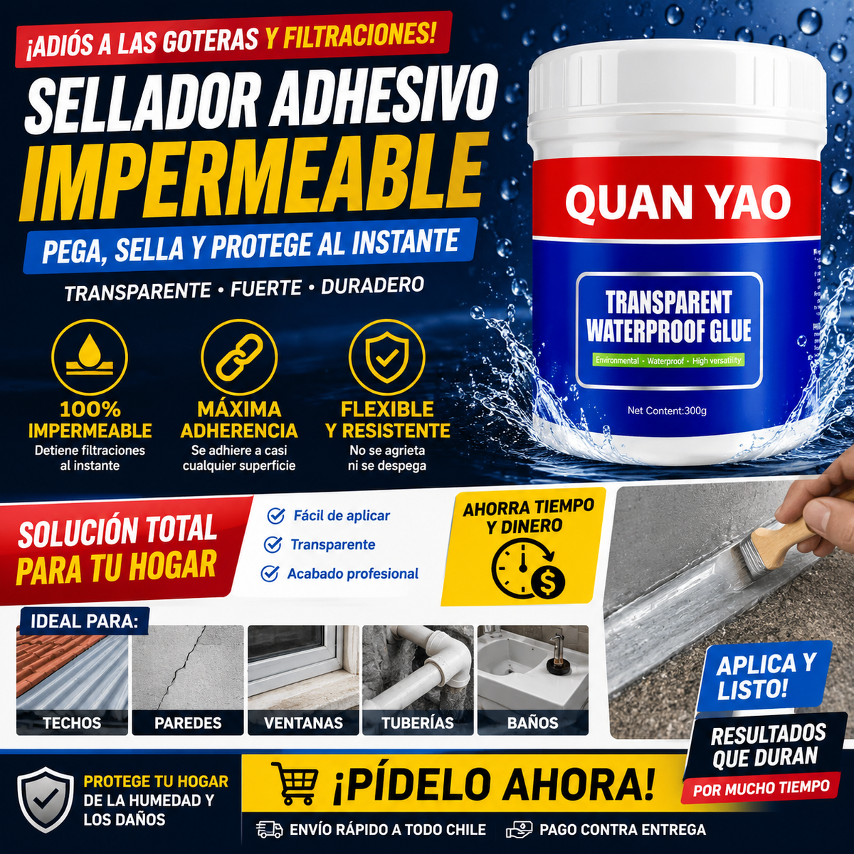 Sellador Adhesivo Impermeable 300GR