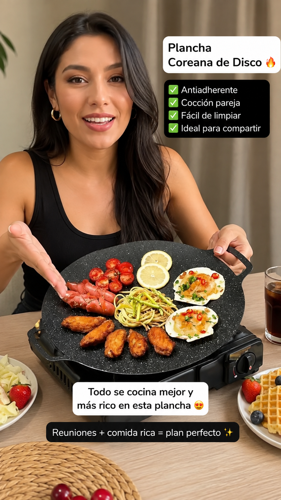 Plancha Coreana para Asado de Disco