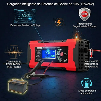 CARGADOR PORTÁTIL 12V INTELIGENTE – ENERGÍA CUANDO MÁS LA NECESITAS