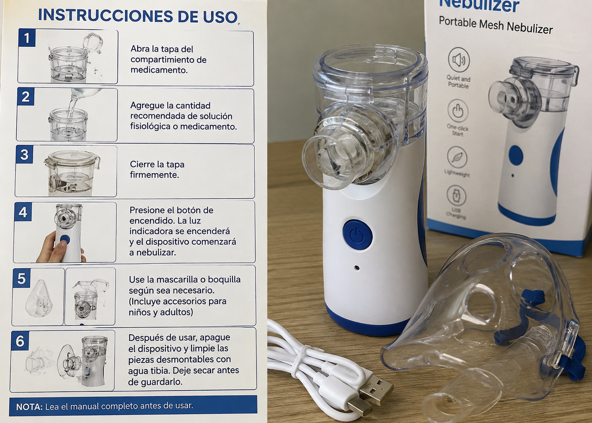 Nebulizador Portátil para Niños y Adultos