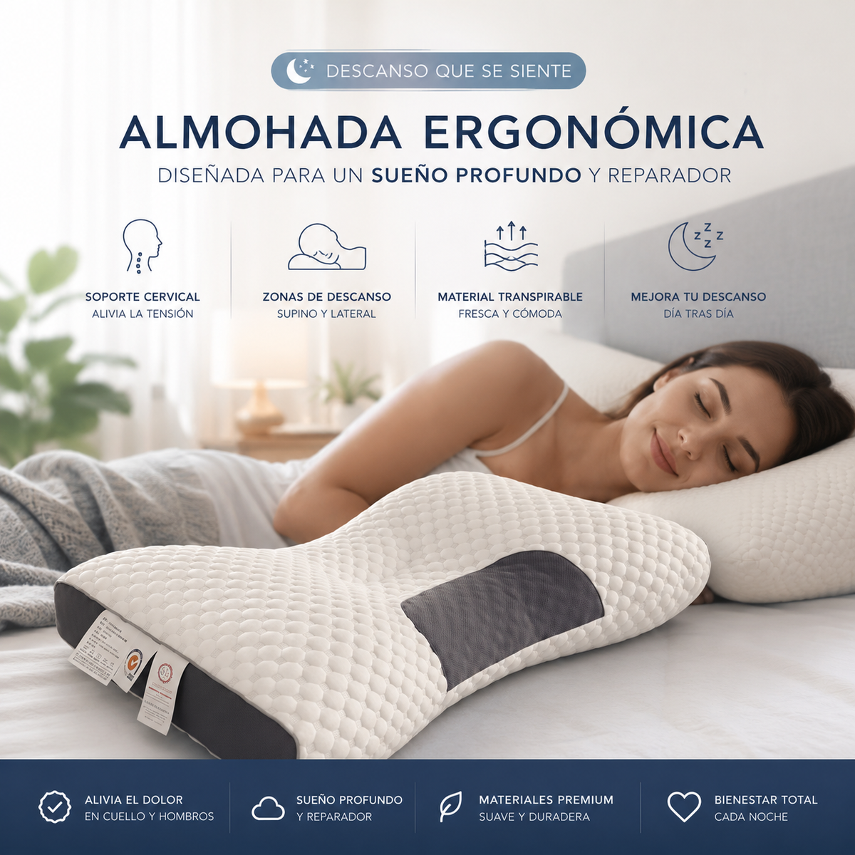 Almohada Cervical Ergonomica