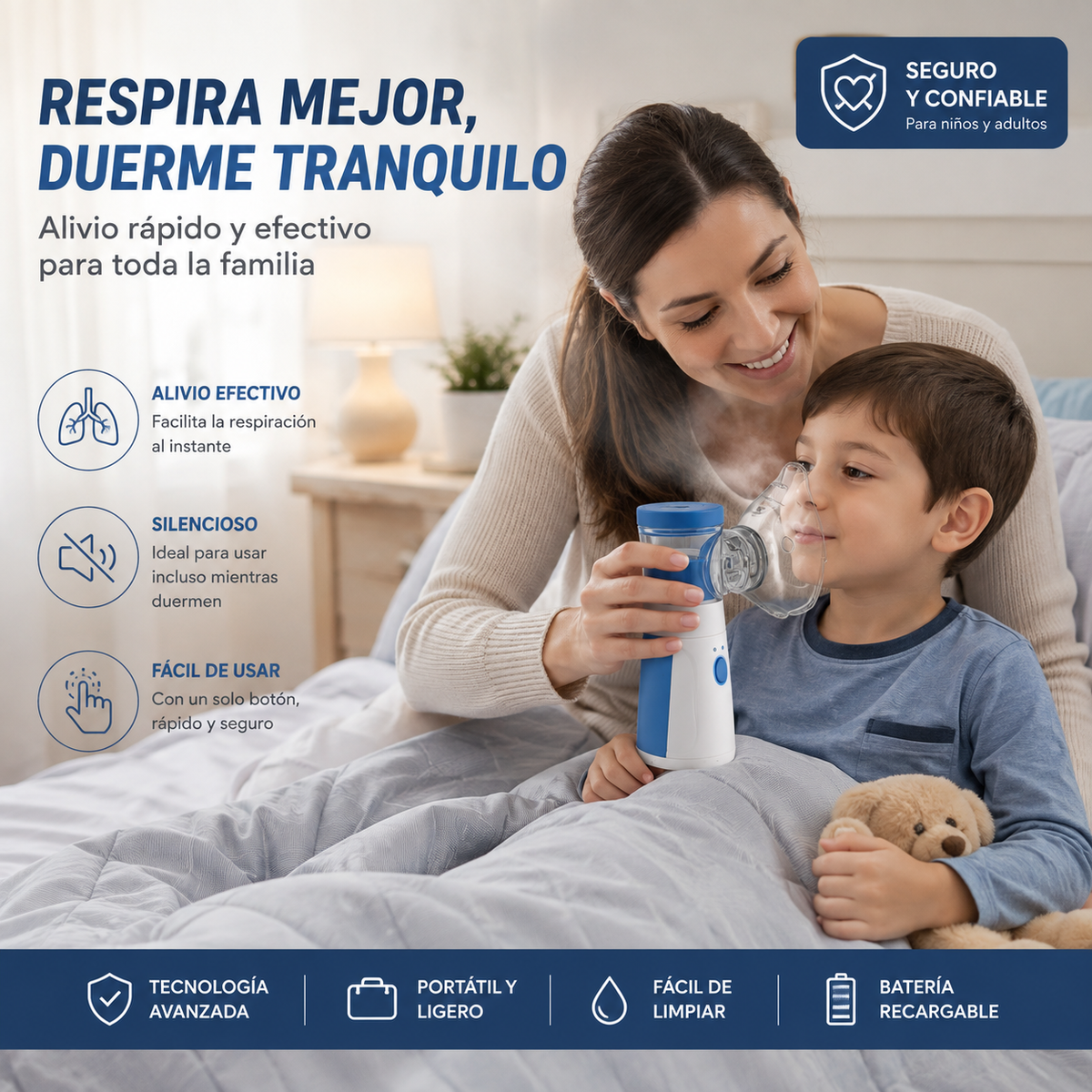 Nebulizador Portátil para Niños y Adultos