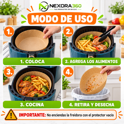 🔥 Pack de 50 Protectores para Freidora de Aire: ¡Cocina con Menos Suciedad!