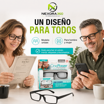 Lentes Lectores Ajustables One Power™ +0,5 a +2,50 – Unisex