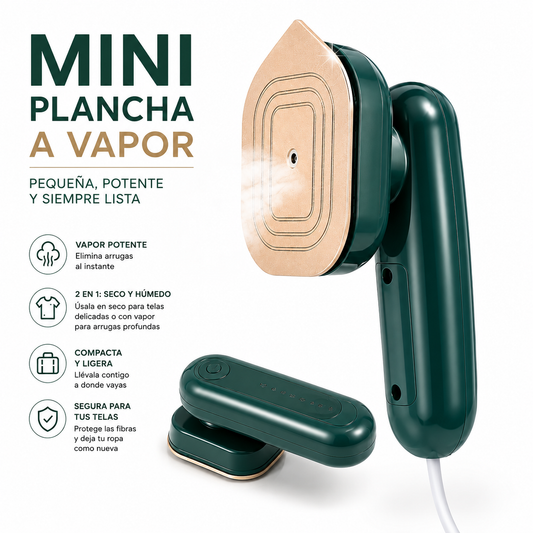 MINI PLANCHA A VAPOR PORTÁTIL
