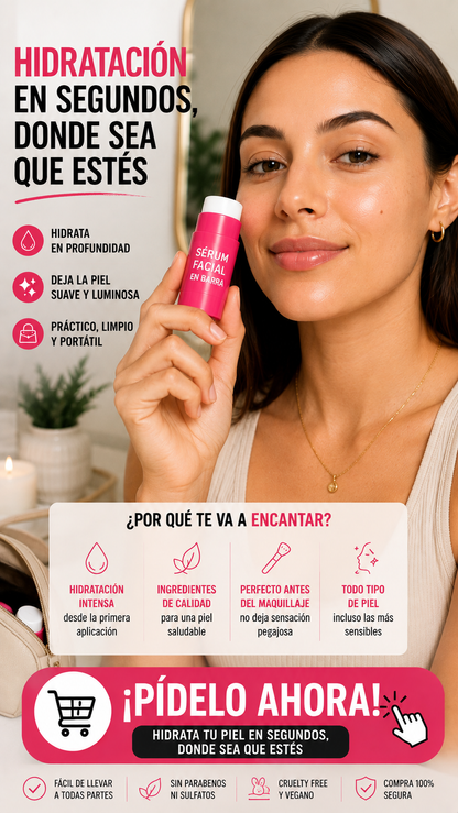 SÉRUM FACIAL EN BARRA HIDRATANTE Y REFRESCANTE